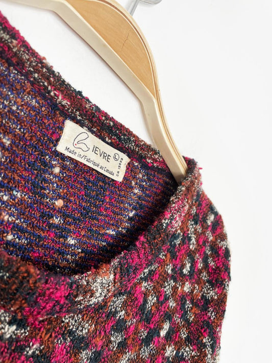 vintage 80s lievre sweetheart cotton - blend knit sweater - good market thrift store