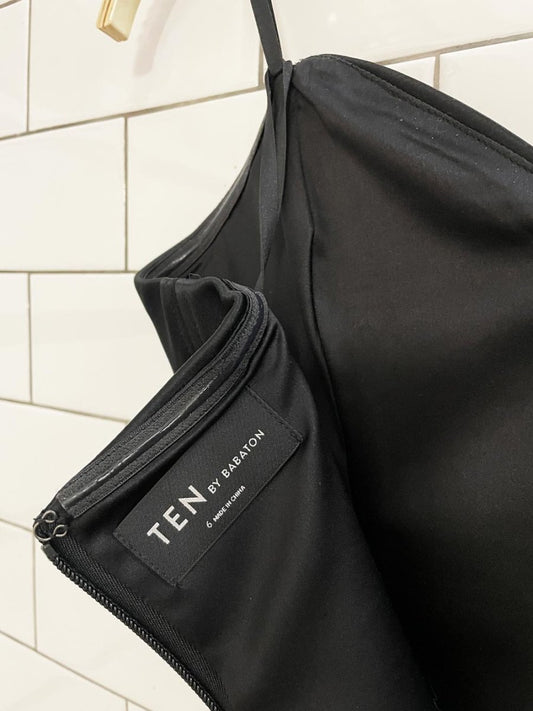 ten by babaton satin bustier top bodysuit - good market thrift store