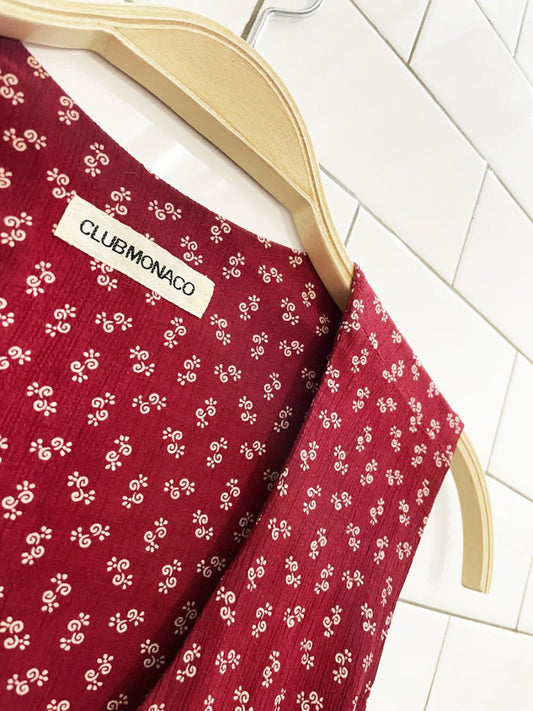 vintage 90s club monaco 1/2 button sleeveless midi dress - good market thrift store