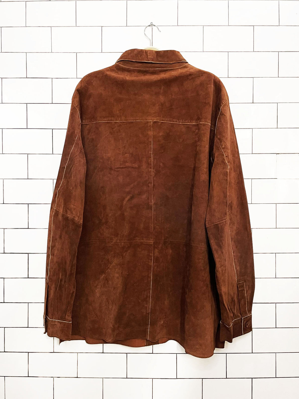 vintage 00s jones new york soft suede full button jacket