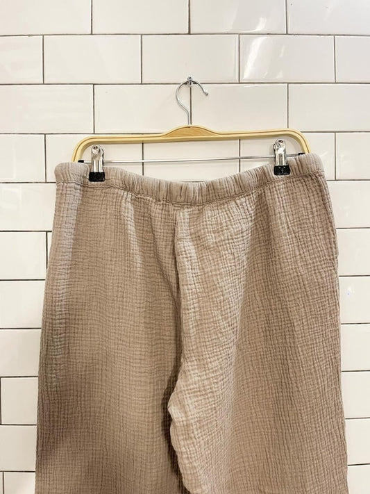 tamara h gauze cotton wide leg pants - good market thrift store