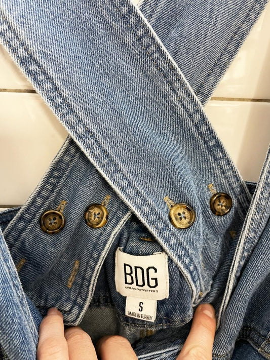 UO bdg double breasted denim jumper - good market thrift store