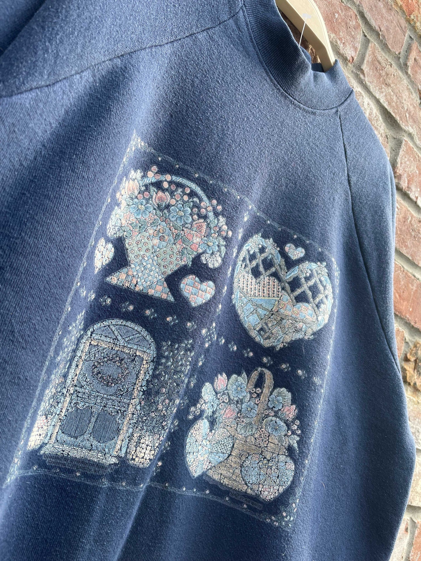 vintage 90s country heart cottage crew