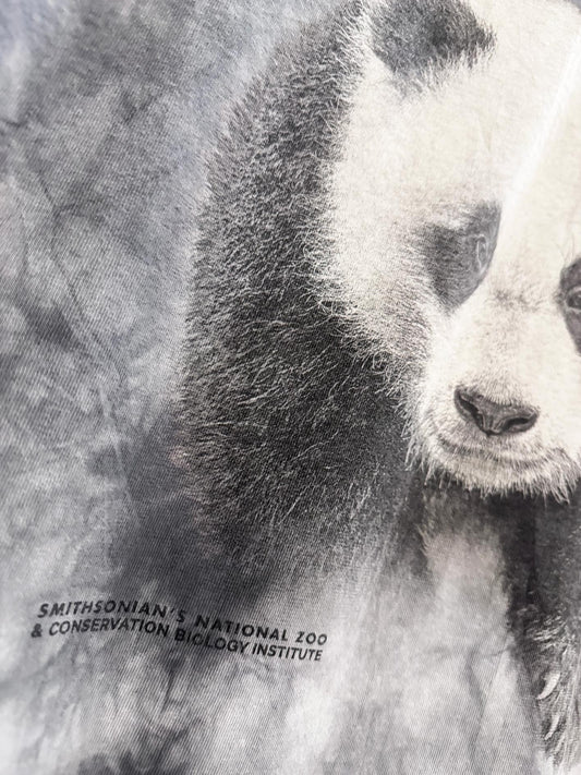 vintage smithsonian panda graphic tie dye tee | made in USA