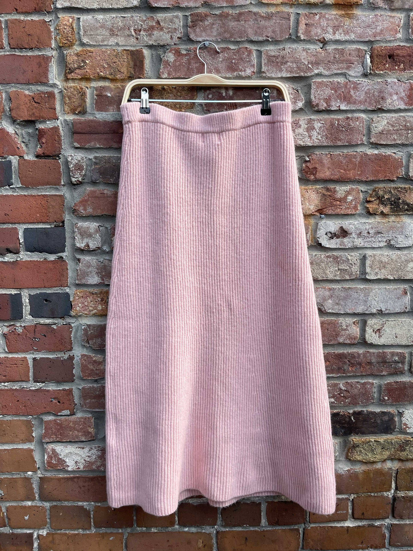 h&m 2023 ribbed knit midi skirt