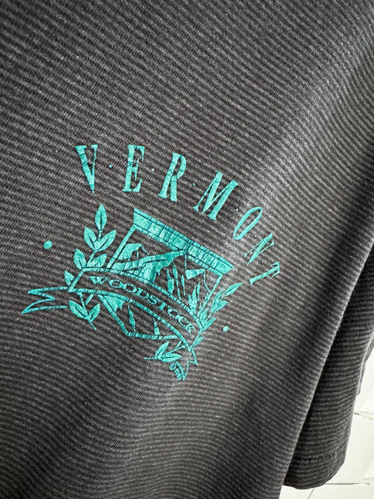 vintage 90s single stitch vermont oversized striped tee | made in USA | miller