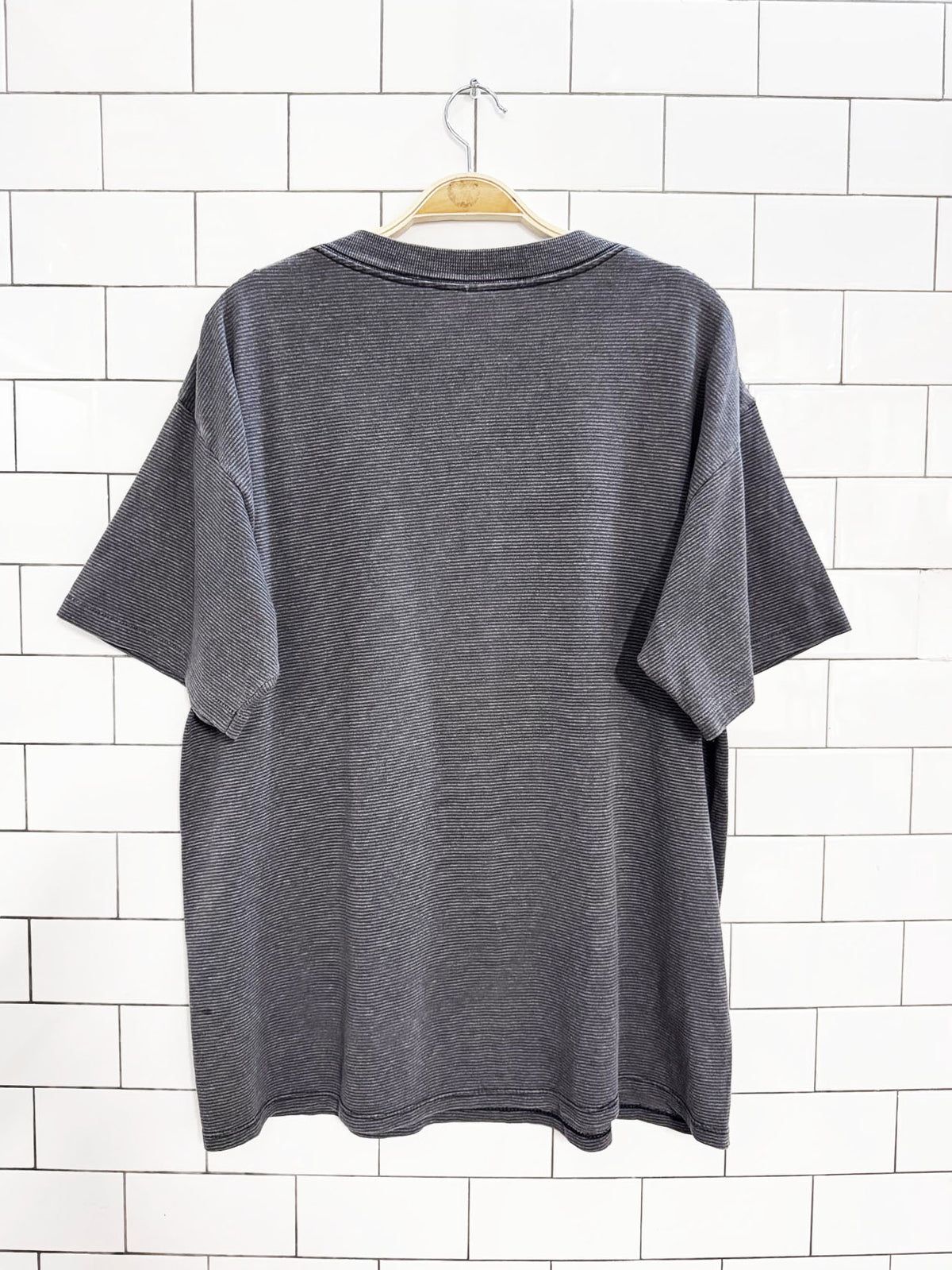 vintage 90s single stitch vermont oversized striped tee | made in USA | miller