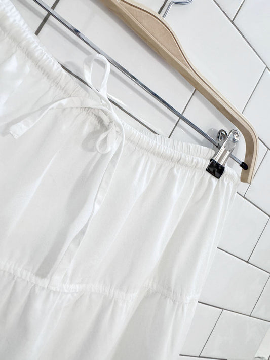 wilfred boquet poplin prairie tiered maxi skirt | aritzia