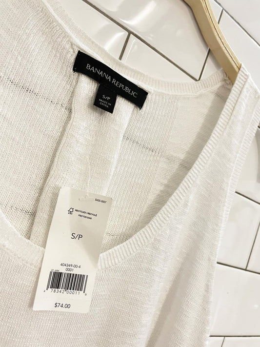 nwt banana republic slub linen - blend tank - good market thrift store