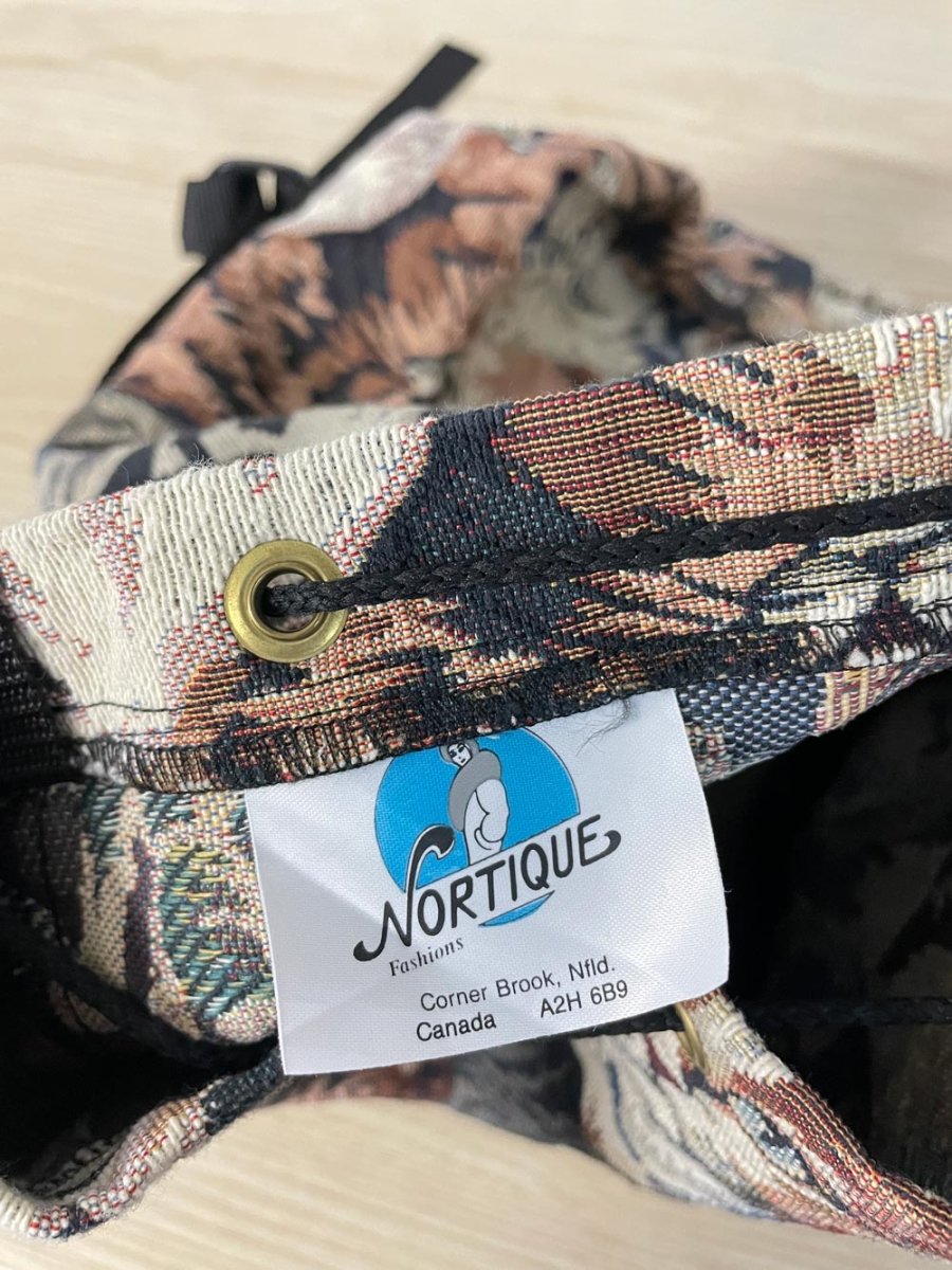 vintage cat tapestry sling backpack - good market thrift store