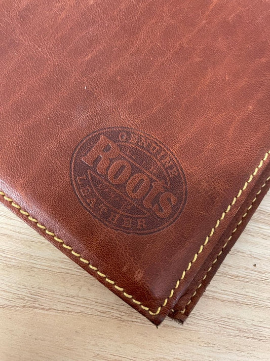 vintage roots leather notepad cover - good market thrift store