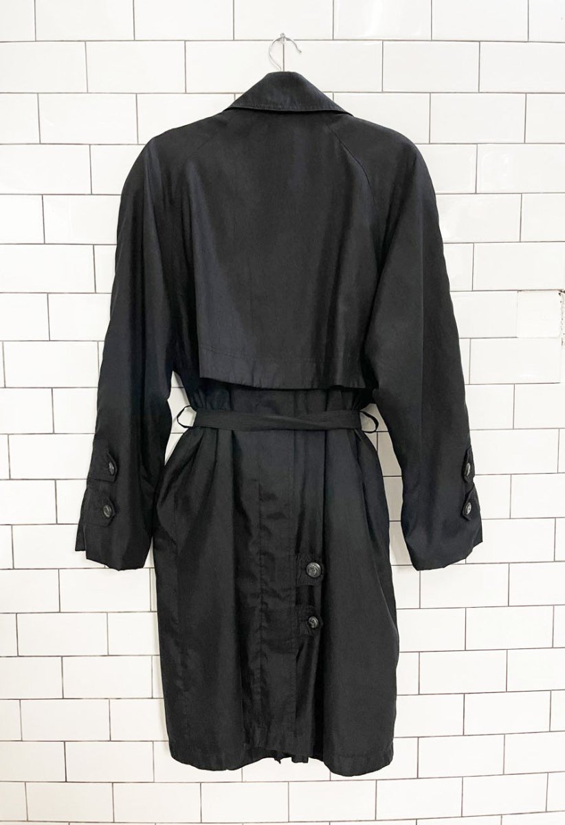 vintage 90s pizazz belted short trench coat - good market thrift store