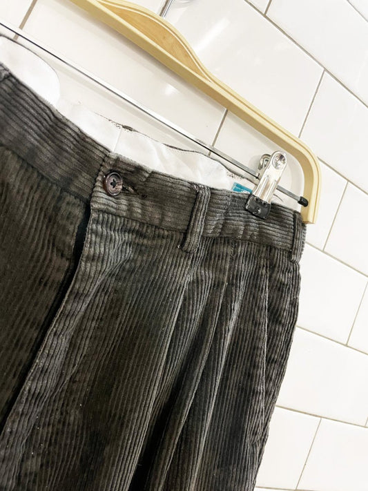 vintage 90s condiairi chunky cord pleated trousers - good market thrift store