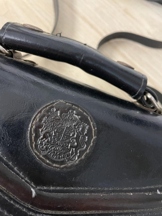 vintage faux leather top handle camera bag - good market thrift store