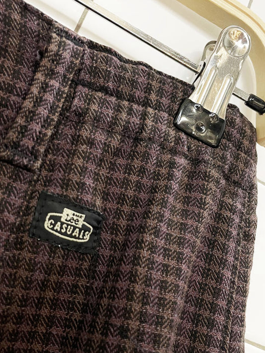 vintage lee casuals pleated houndstooth high rise pants