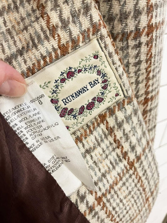 vintage 90s runaway bay wool - blend blazer | made in USSR - good market thrift store