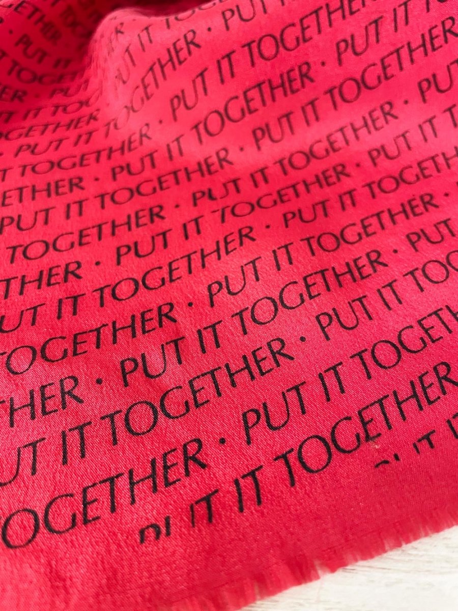 vintage eatons silk 'put it together' scarf - good market thrift store
