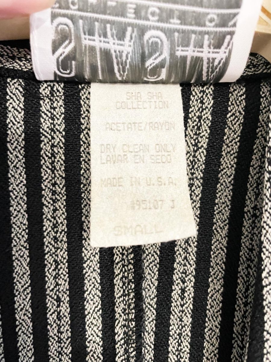 vintae 90s sha sha double breasted striped short blazer | made in USA - good market thrift store