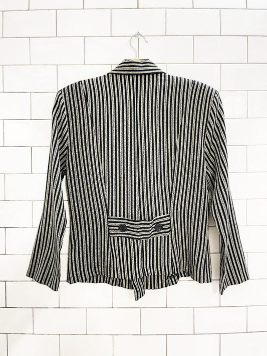 vintae 90s sha sha double breasted striped short blazer | made in USA - good market thrift store