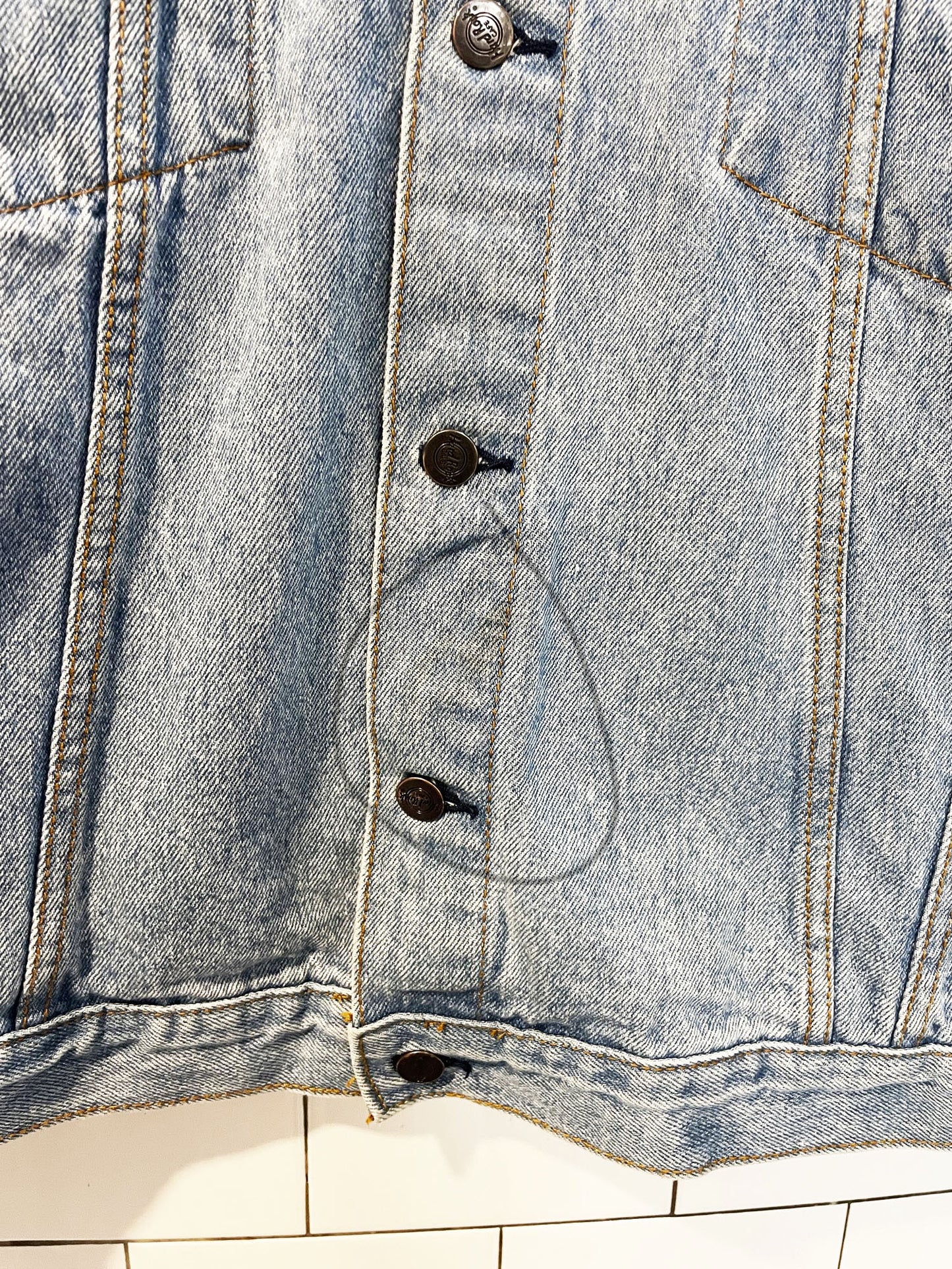 vintage 90s hard rock cafe tokyo denim trucker jacket | save the planet