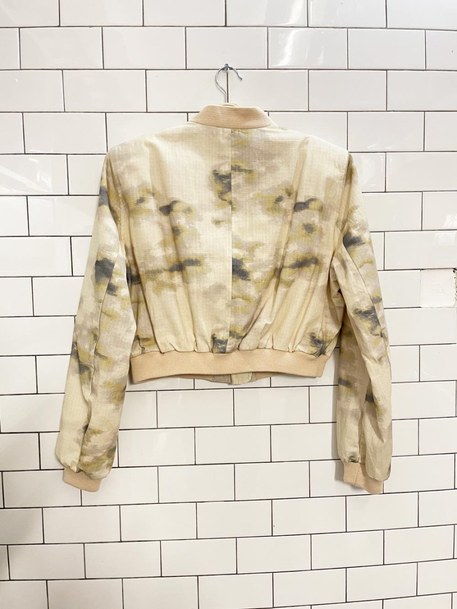 zara camo tie dye crop jacket - good market thrift store