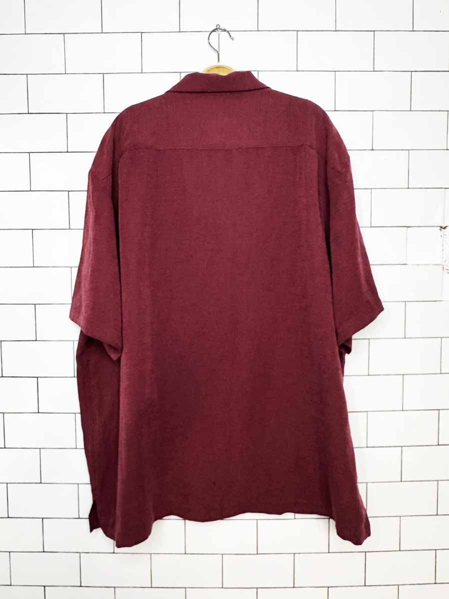 nwt caribbean colour block full button cabana shirt