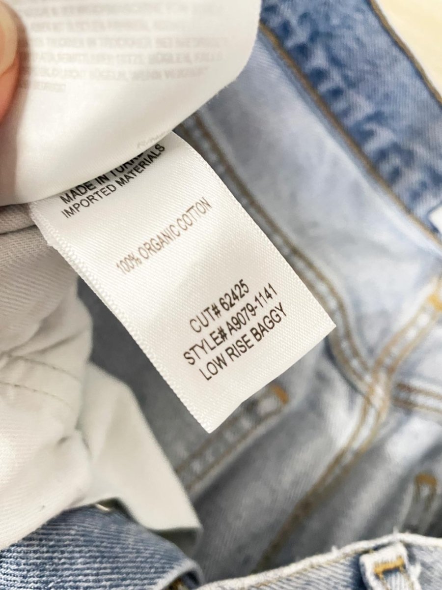 agolde low rise button fly baggy jeans - good market thrift store