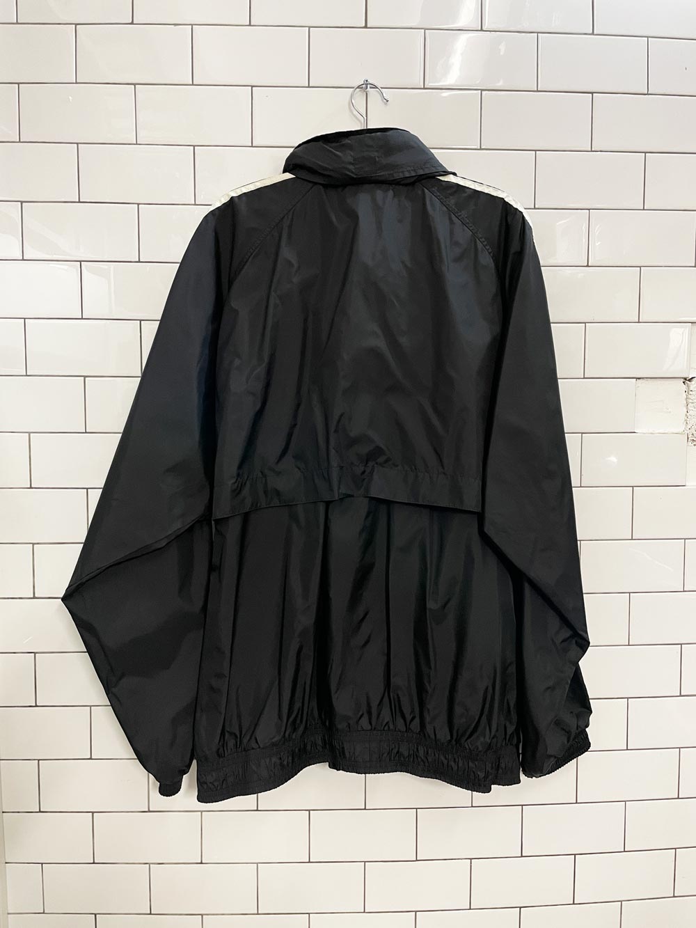 vintage 00s adidas 3 - stripes packable hood track jacket - good market thrift store