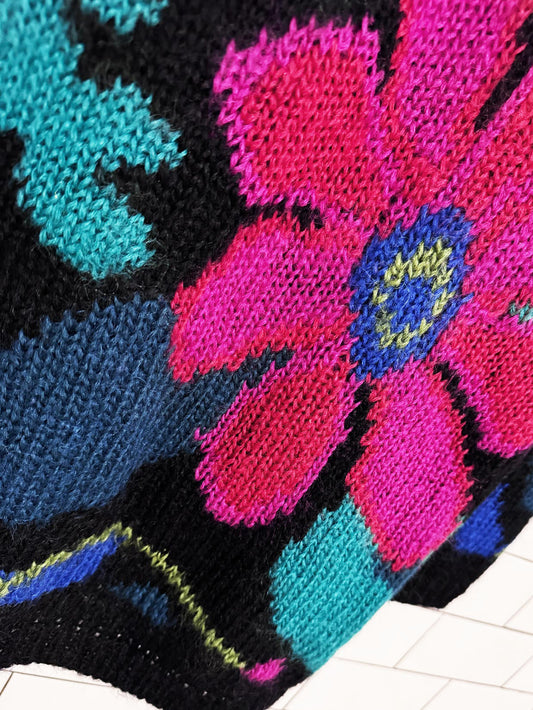 vintage the limited mohair-blend knit floral sweater
