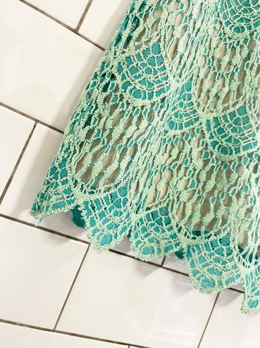 minkpink crochet lace mini skirt - good market thrift store