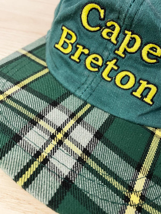 vintage 90s AJM cape breton plaid brim hat - good market thrift store