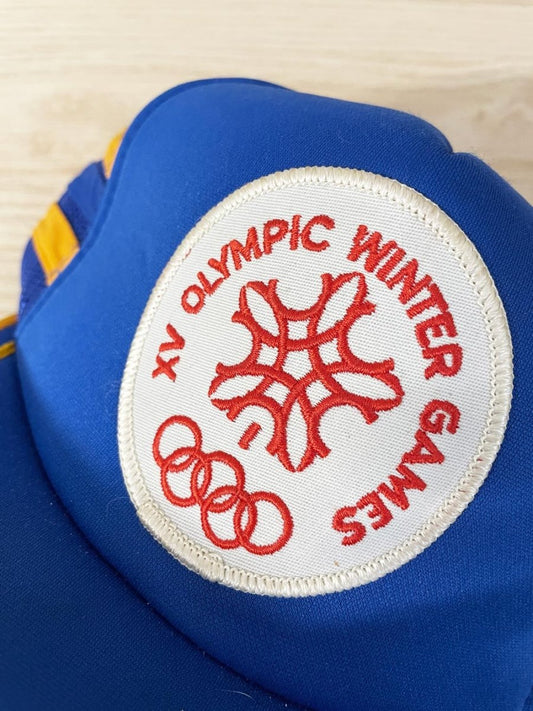 vintage 88 olympic winter games trucker hat - good market thrift store