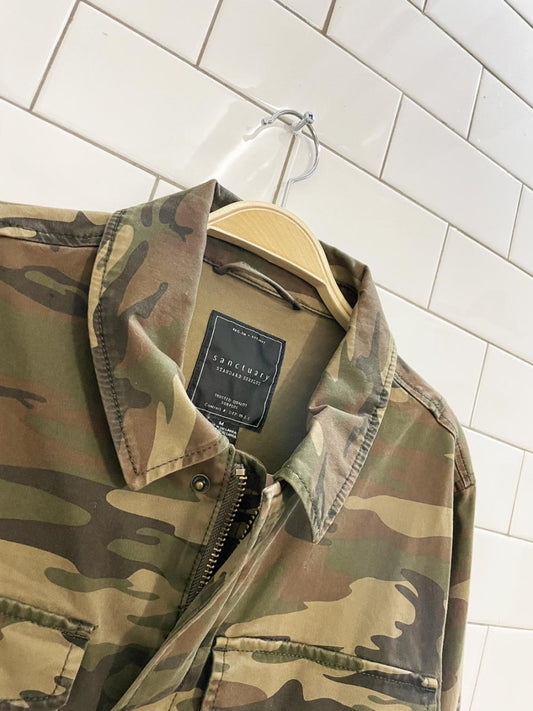 anthro sanctuary surplus camo jacket - good market thrift store
