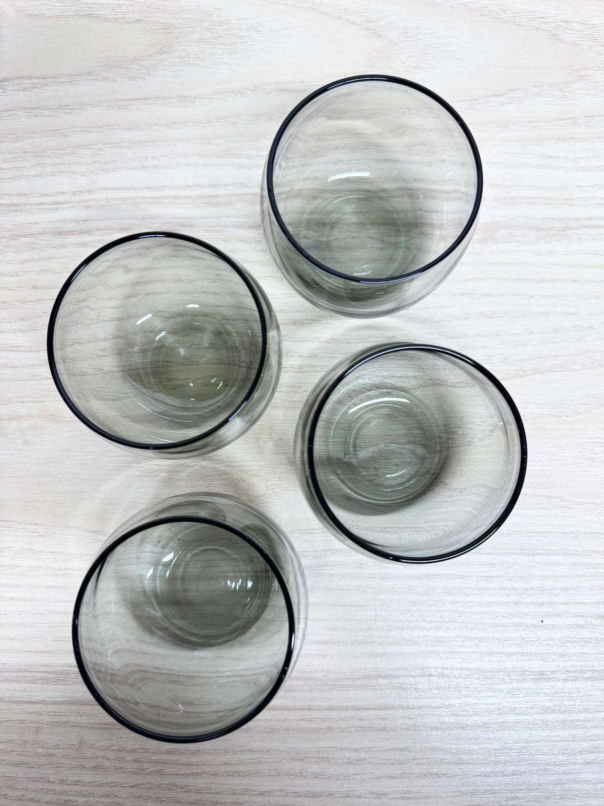 x4 vintage mcm smoke roly poly glasses