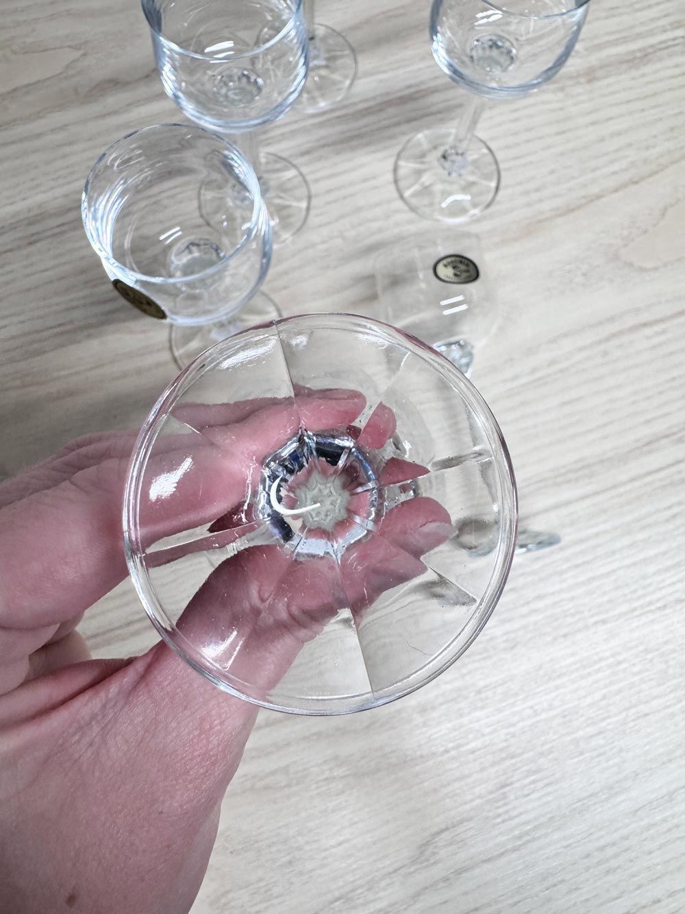 x6 vintage bomemia crystal shot glasses