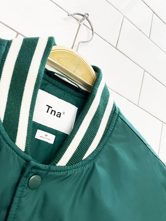 tna oversized stadium varsity bomber jacket | aritzia