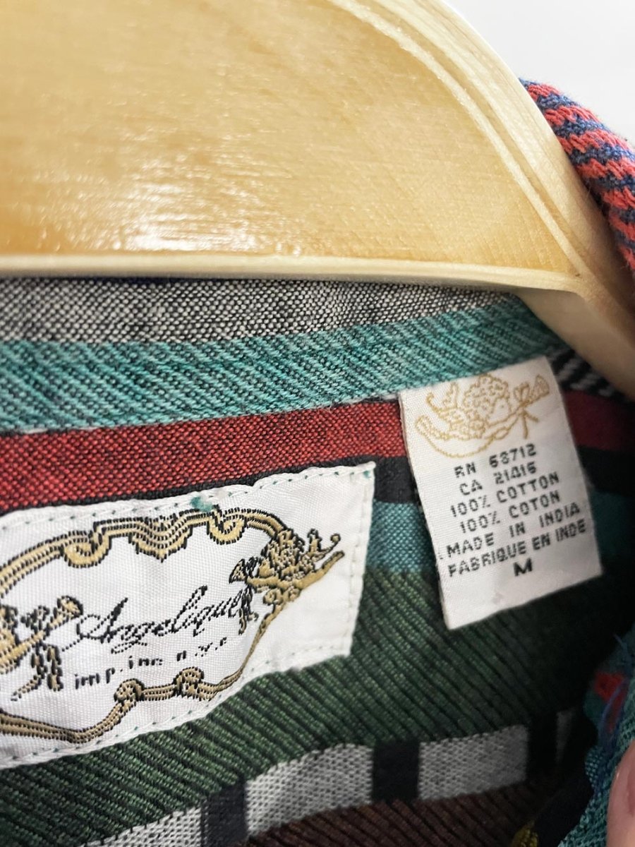 vintage 90s angelique NYC boho woven shirt | made in India - good market thrift store