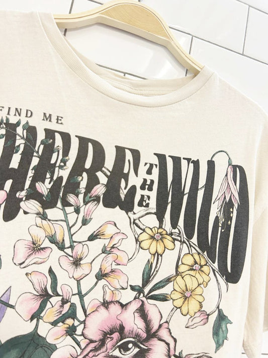 h&m where the wild flowers grow graphic tee - good market thrift store