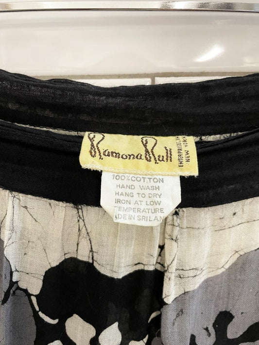 vintage 70s ramona rull wax dye floral wrap skirt - good market thrift store