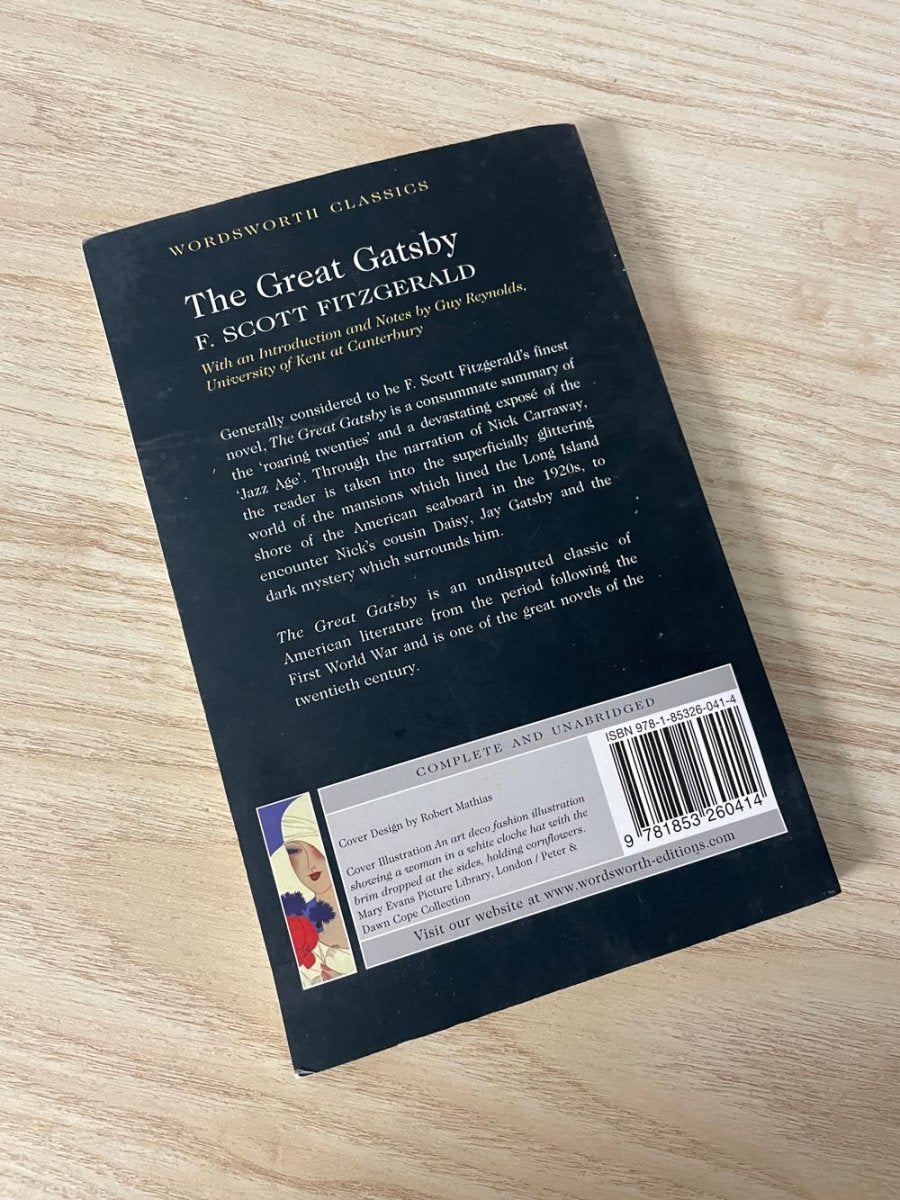 vintage 90s the great gasby soft cover book - good market thrift store