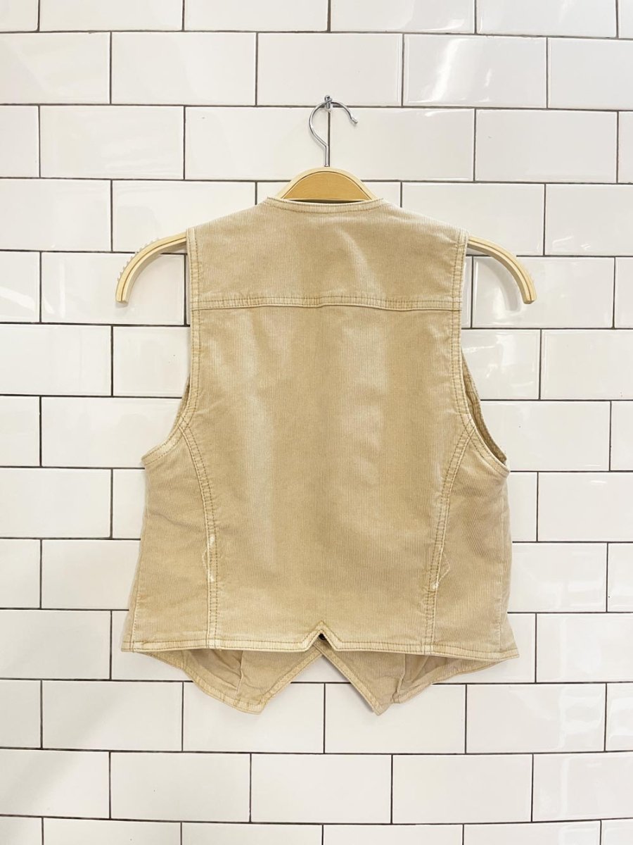 y2k american eagle corduroy vest top - good market thrift store