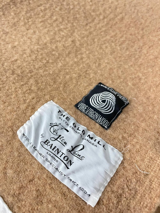 vintage the old mill x bainton pure wool blanket - good market thrift store