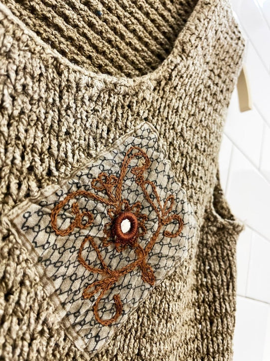 vintage knit top boho midi dress - good market thrift store