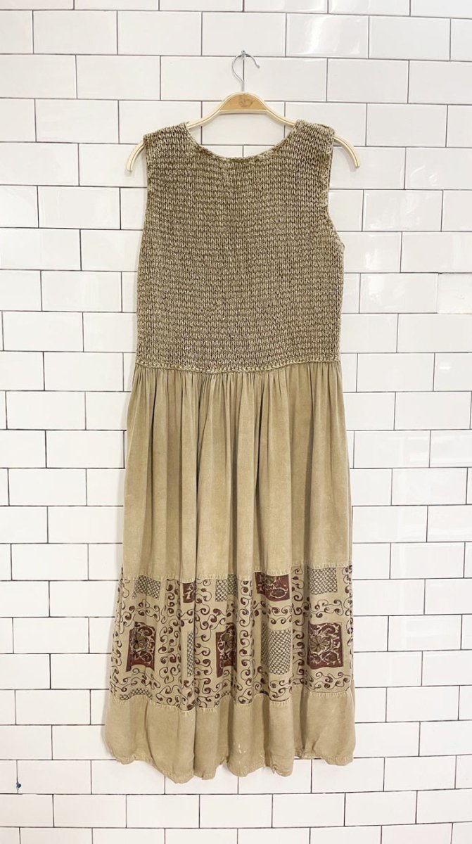 vintage knit top boho midi dress - good market thrift store
