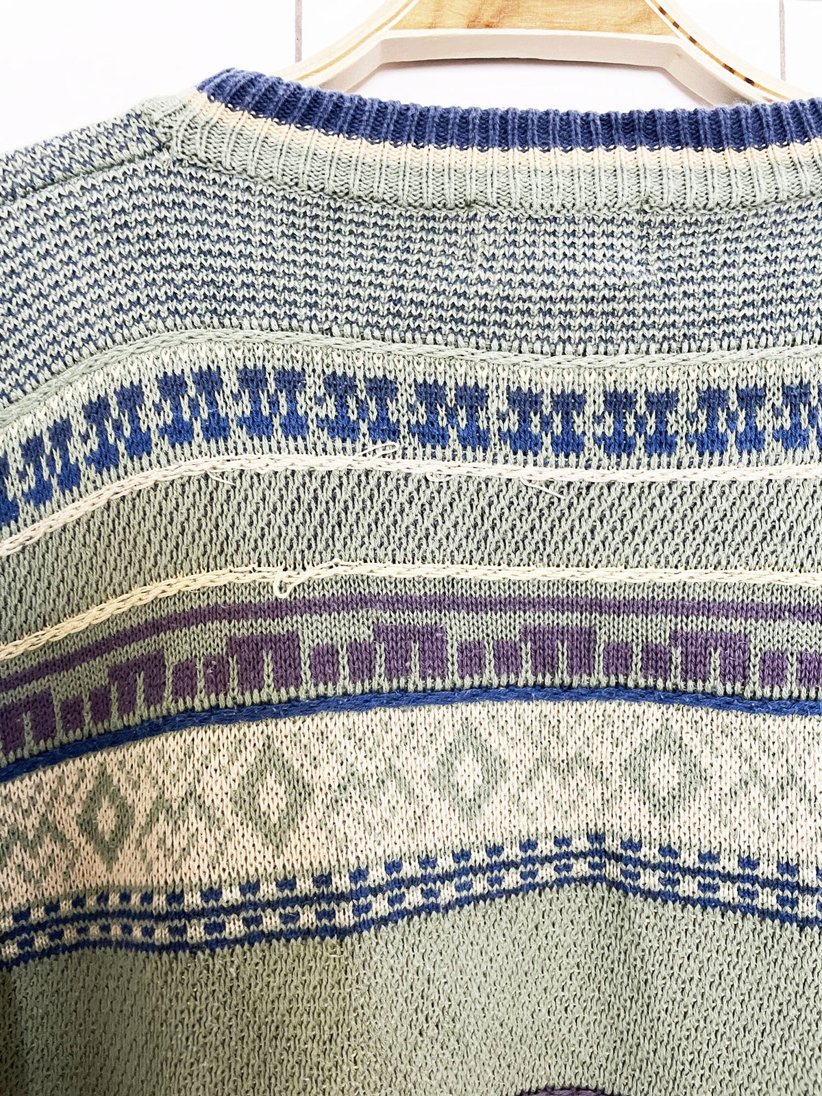 vintage 90s harry rosen textured knit sweater | harry II