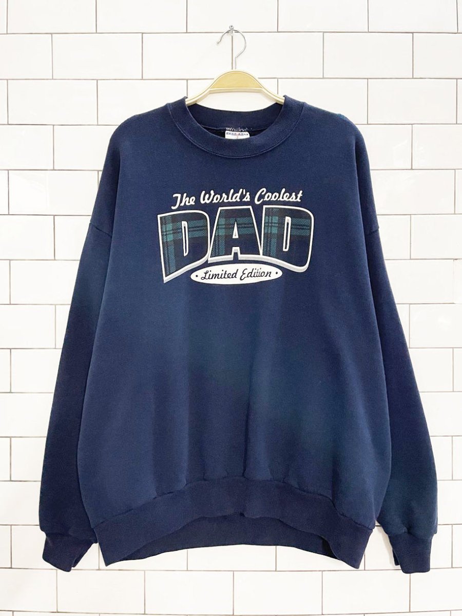 vintage 90s jerzees worlds coolest dad graphic sweatshirt – good