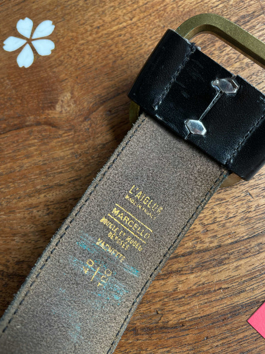 vintage l'aiglon paris marcello leather belt