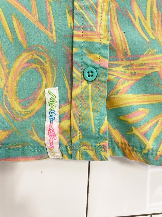 maui & sons retro tropical resort shirt and shorts set - good market thrift store