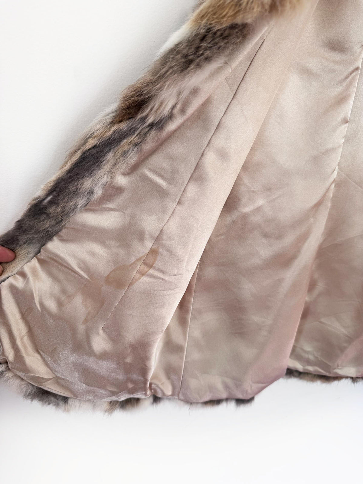 dana stein rabbit fur + leather toggle vest
