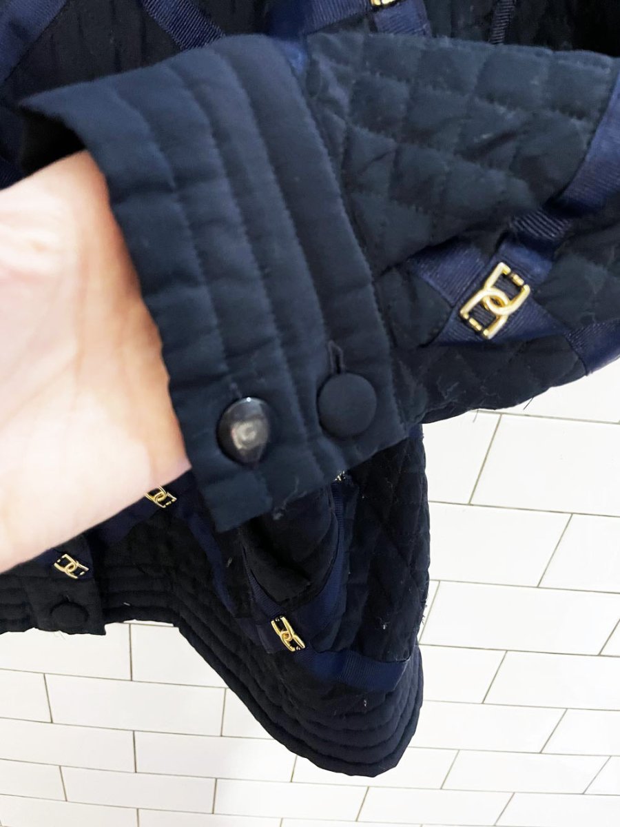 vintage 80s peter nygard 100% silk quilted harness jacket | union made - good market thrift store